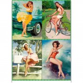 Бумага рисовая для декупажа AD280 "Девушки Pin-Up 2" Арт-Декупаж, А4